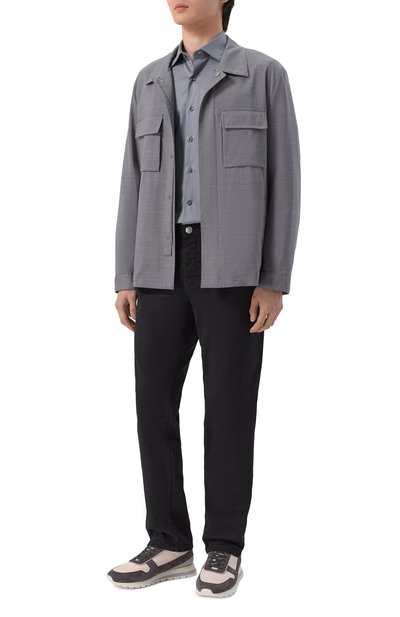 Мужская хлопковая рубашка MVST, арт. SLIM/GABRIELLE/R0UND/1628-JERSEY (INTERL0CK)
