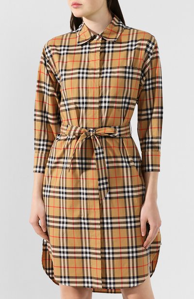 Хлопковое платье BURBERRY, арт. 8013946, фото 3
