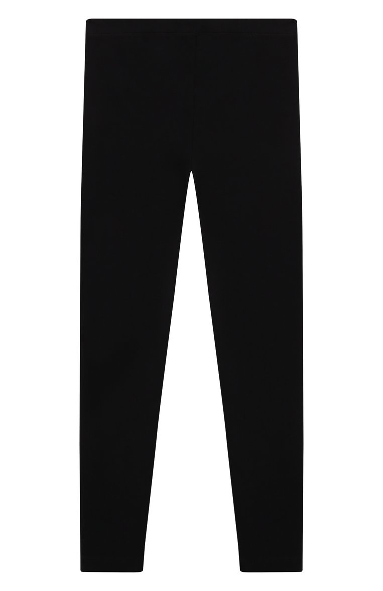 Детские хлопковы�е легинсы OFF-WHITE черного цвета, арт. 0GCD001S24JER002/4-10 | Фото 2 (Нос: Не проставлено; Материал внешний: Хлопок; Девочки Кросс-КТ: Леггинсы-одежда; Автоматизация состава: Проставлено; Ростовка одежда: 4 года | 104 см, 6 лет | 116 см, 8 лет | 128 см, 10 - 11 лет | 140 - 146см)