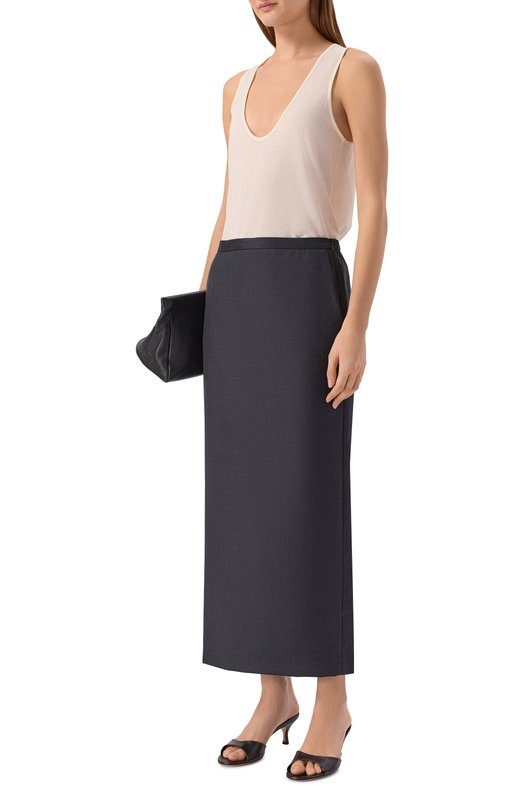 Шерстяная юбка Loulou de Saison CARA Чёрный  CARA Фото 2