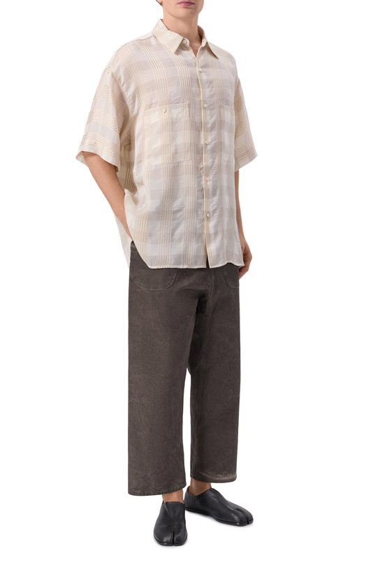 Рубашка из вискозы Uma Wang UM1527 Кремовый  UM1527 Фото 2