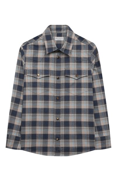 Хлопковая рубашка BRUNELLO CUCINELLI, арт. BB652C360A, фото 1