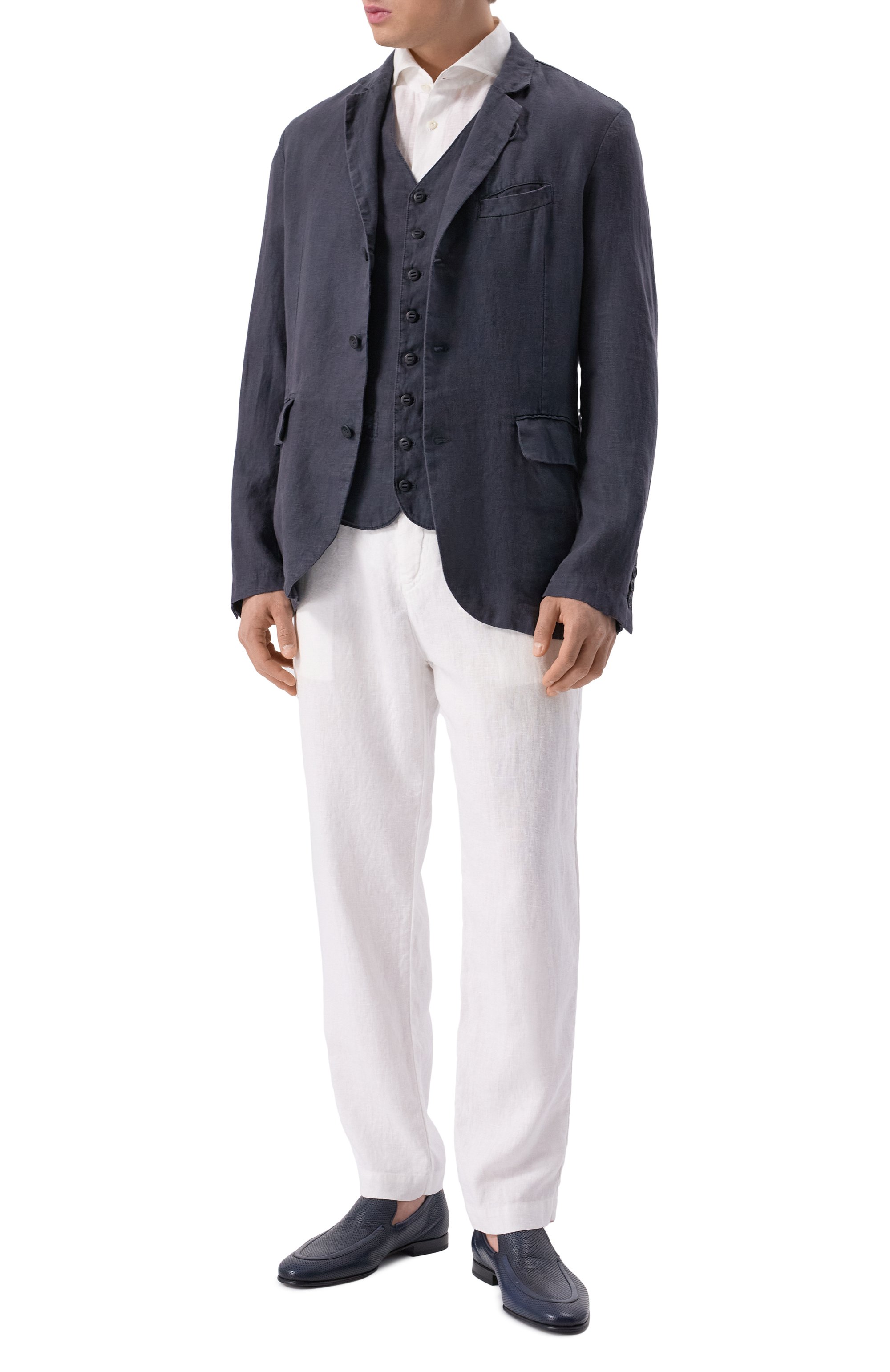 Льняной жилет HANNES ROETHER, арт. BE26VER.601/, фото 2