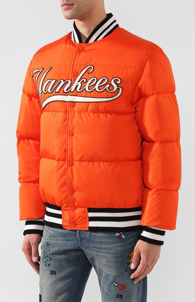 Пуховый бомбер на кнопках с контрастными манжетами GUCCI, арт. 534963/Z4190, фото 3