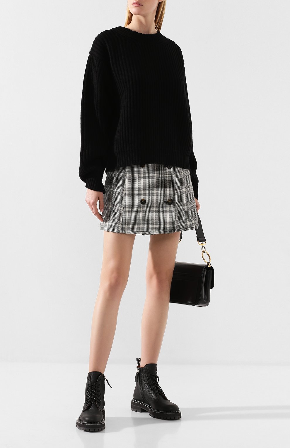 Шерстяной свитер ACNE STUDIOS черного цвета по цене 26050 руб., арт. A60017, фото 2 Шерстяной свитер ACNE STUDIOS, арт. A60017, фото 2