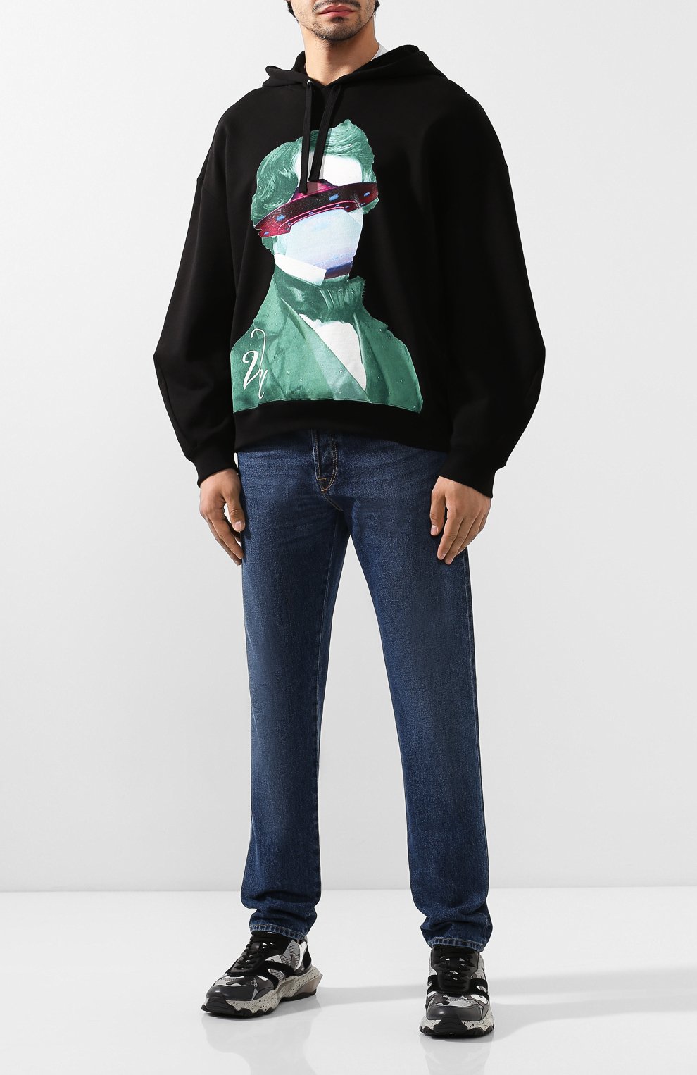 Хлопковое худи valentino x undercover VALENTINO, арт. SV0MF06Y5PC, фото 2