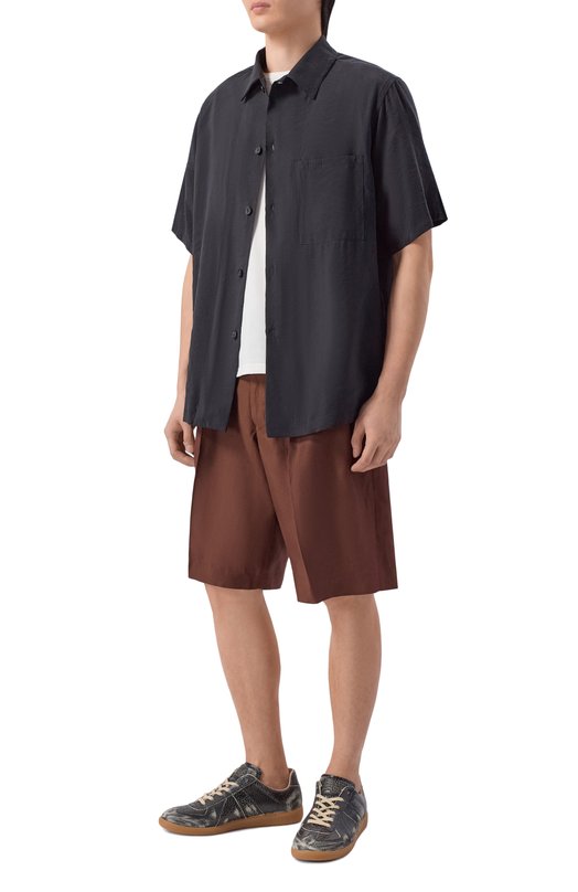 Шорты из вискозы и льна Laneus S6LAMASH090 Коричневый  S6LAMASH090 Фото 2