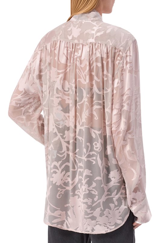 Блузка из вискозы Ann Demeulemeester B0013768/FA715 Розовый  B0013768/FA715 Фото 4