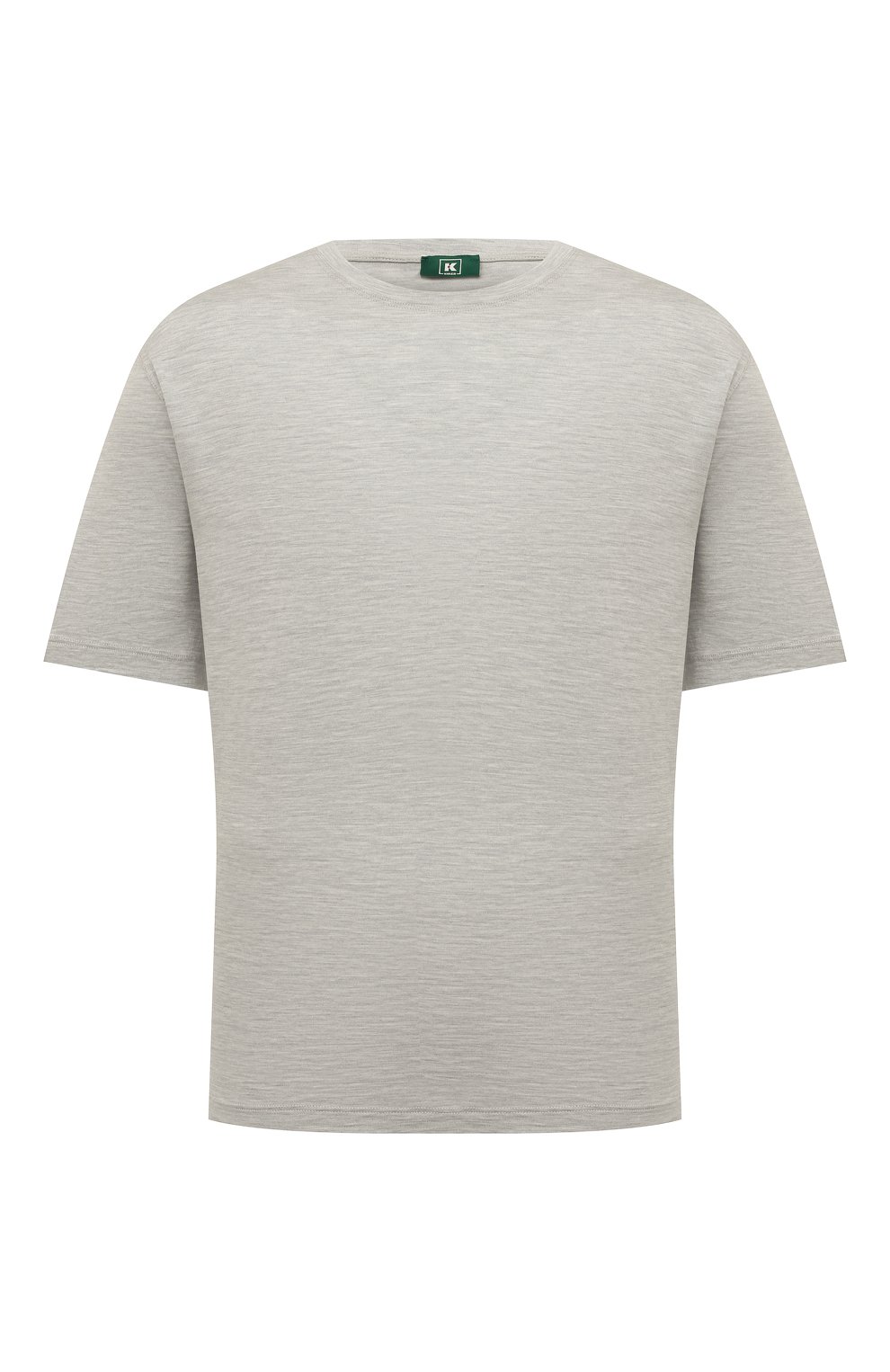 Футболка из шелка и хлопка KIRED серого цвета по цене 35950 руб., арт. WBACI0MW7521501002/64-74, фото 1 Футболка из шелка и хлопка KIRED, арт. WBACI0MW7521501002/64-74, фото 1