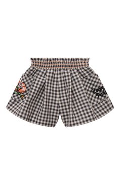Детские шорты KENZO коричневого цвета, арт. K60195/3-5 | Фото 1 (Материал внешний: Синтетический материал, Хлопок; Материал сплава: Проставлено; Нос: Не проставлено; Случай: Повседневный; Ростовка одежда: 3 года | 98 см, 4 года | 104 см)