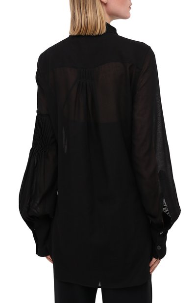 Блузка из хлопка  и кашемира ANN DEMEULEMEESTER, арт. 2002-2010-P-121-099, фото 4