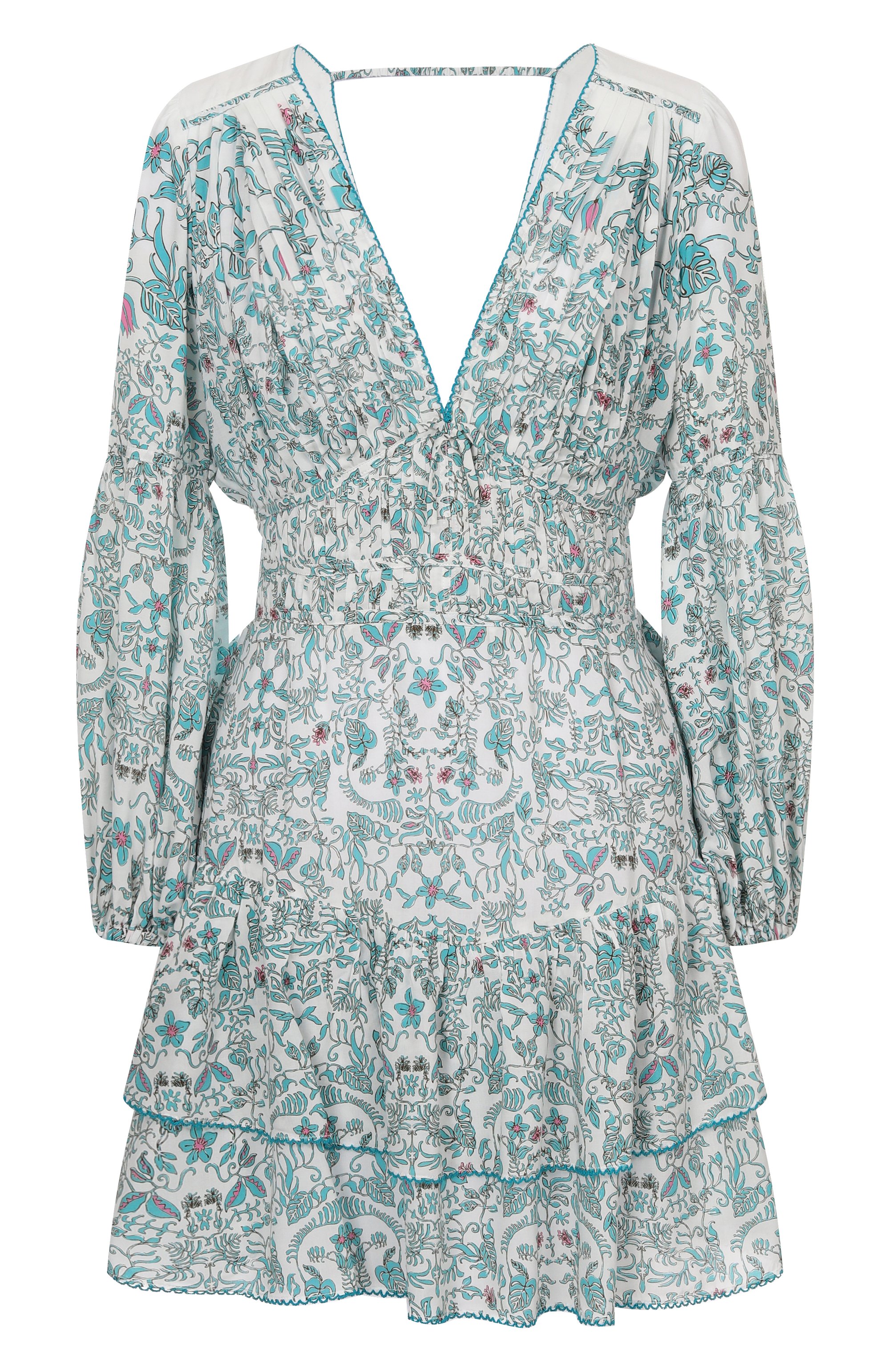 Платье из вискозы POUPETTE ST BARTH зеленого цвета по цене 44750 руб., арт. W9CR26NVPTWG, фото 1 Платье из вискозы POUPETTE ST BARTH, арт. W9CR26NVPTWG, фото 1