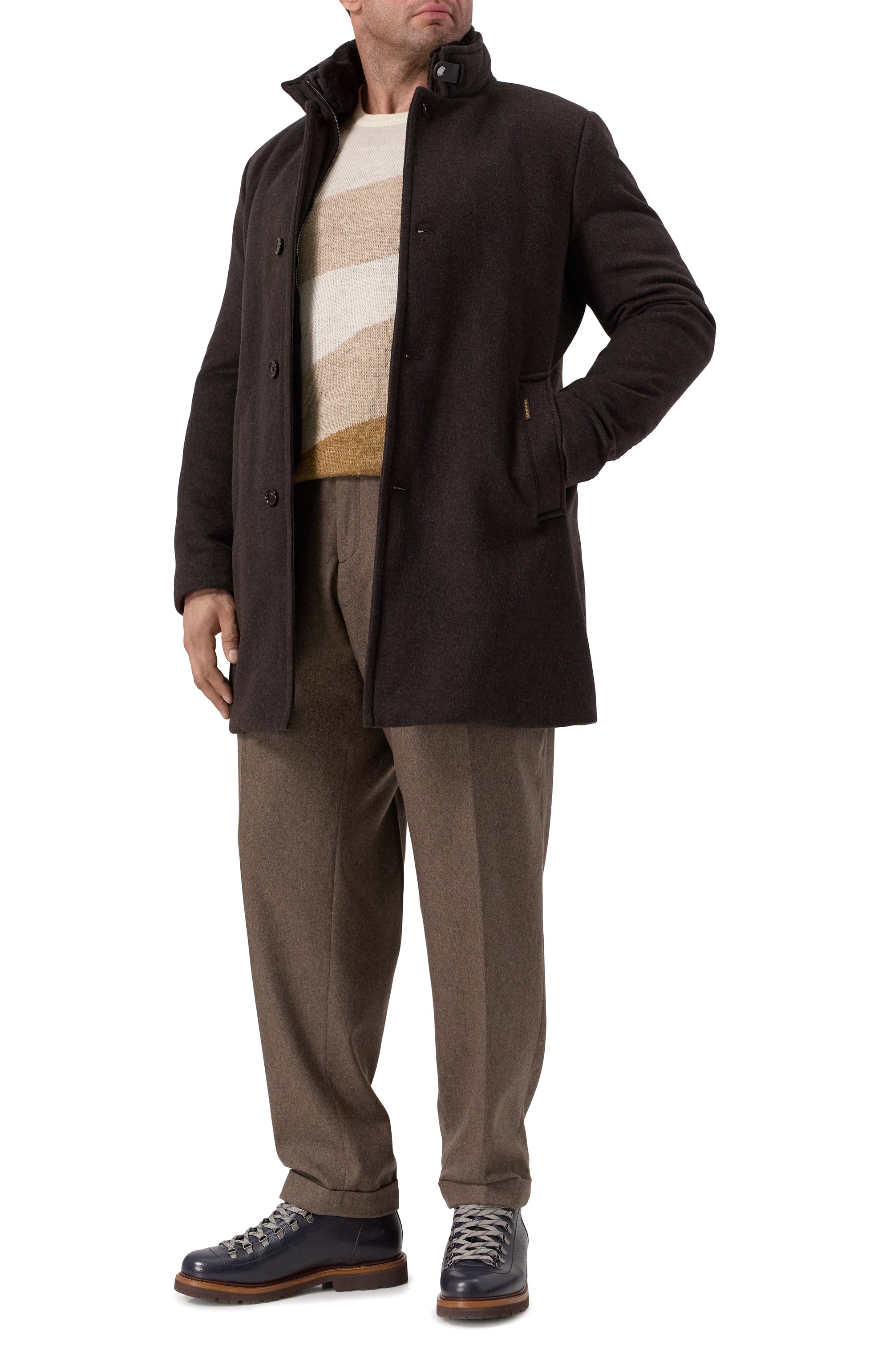 Пальто bond-fur с воротником из овчины MOORER, арт. B0ND/FUR-LE, фото 2