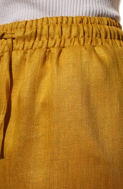 Льняные брюки NOBLE&BRULEE горчичного цвета по цене 41050 руб., арт. NB010222/12, фото 5 Льняные брюки NOBLE&BRULEE, арт. NB010222/12, фото 5