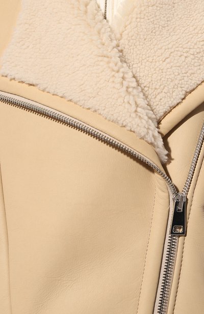 Дубленка из овчины MASLOV светло-бежевого цвета по цене 215010 руб., арт. WS250, фото 5 Дубленка из овчины MASLOV, арт. WS250, фото 5