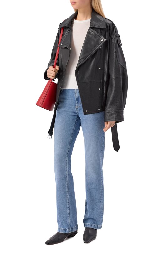 Кожаная куртка BOSS Orange 50552201 Чёрный  50552201 Фото 2