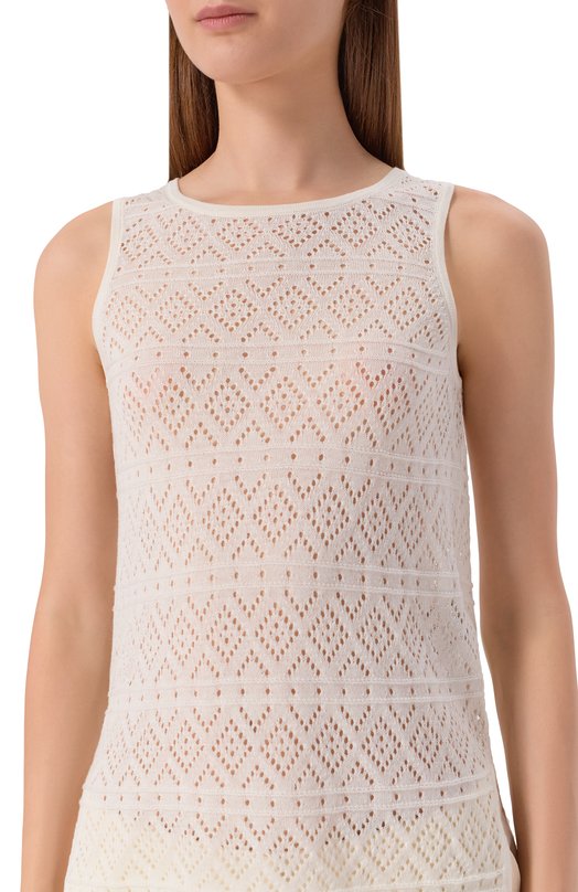 Топ из шелка и хлопка MVST WS59-1541MU Кремовый  WS59-1541MU Фото 5