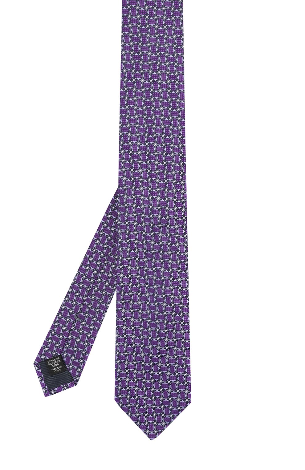 Шелковый галстук с узором ZEGNA фиолетового цвета по цене 17950 руб., арт. Z9E241L8, фото 2 Шелковый галстук с узором ZEGNA, арт. Z9E241L8, фото 2