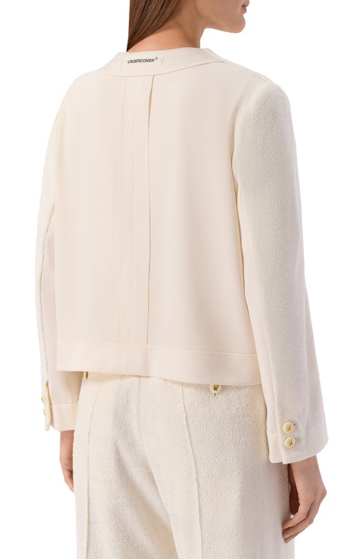 Хлопковый жакет Undercover UP1F1103 Кремовый  UP1F1103 Фото 4