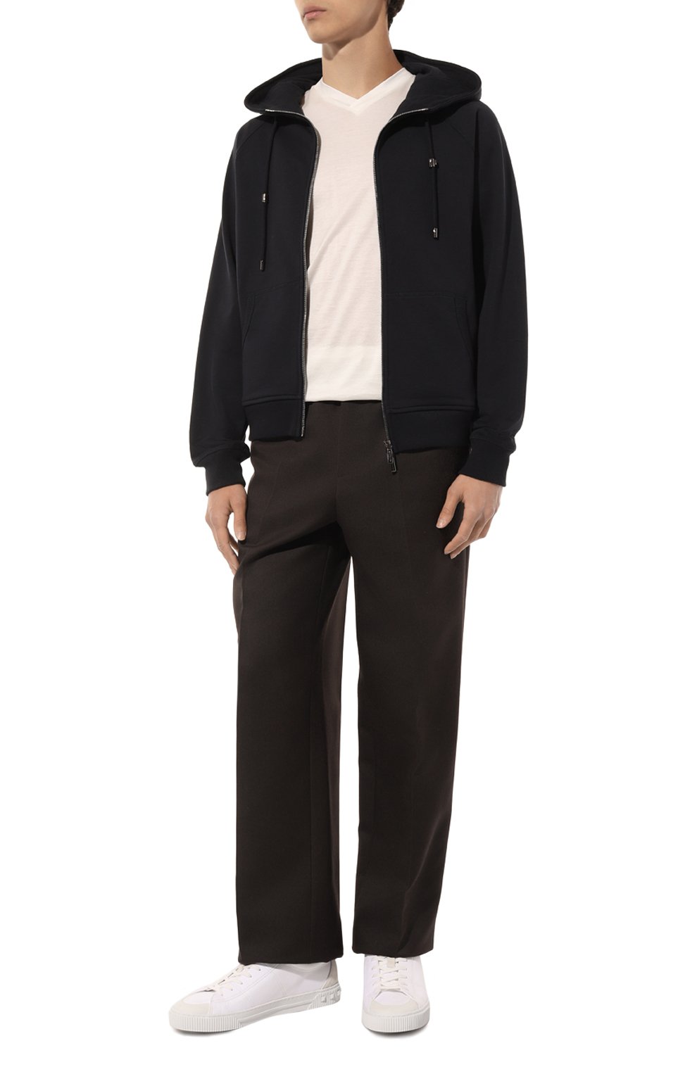 Хлопковая толстовка MOORER темно-синего цвета по цене 54300 руб., арт. N0RCIA FELPA-RAF, фото 2 Хлопковая толстовка MOORER, арт. N0RCIA FELPA-RAF, фото 2