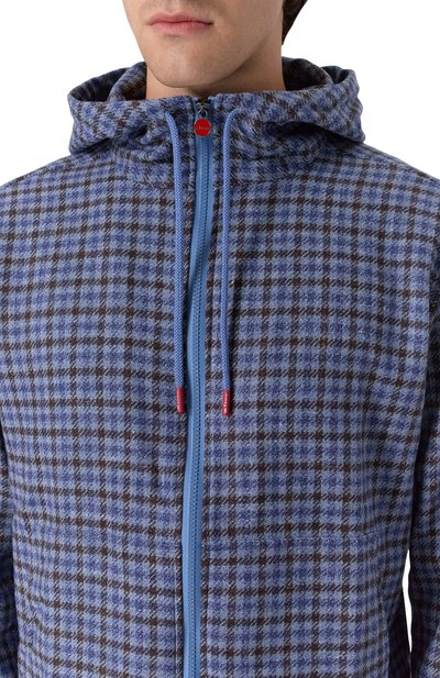 Рубашка из шерсти и шелка KITON синего цвета по цене 199500 руб., арт. UMC010K0128G01, фото 5 Рубашка из шерсти и шелка KITON, арт. UMC010K0128G01, фото 5