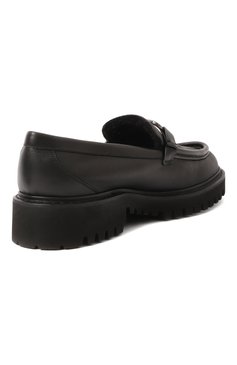 Женские кожаные лоферы vlogo signature VALENTINO черного цвета, арт. 5W0S0EU0/ZIJ | Фото 5 (Каблук высота: Низкий; Драгоценные камни: Проставлено; Материал сплава: Проставлено; Подошва: Платформа; Материал внешний: Натуральная кожа; Материал утеплителя: Натуральный мех)