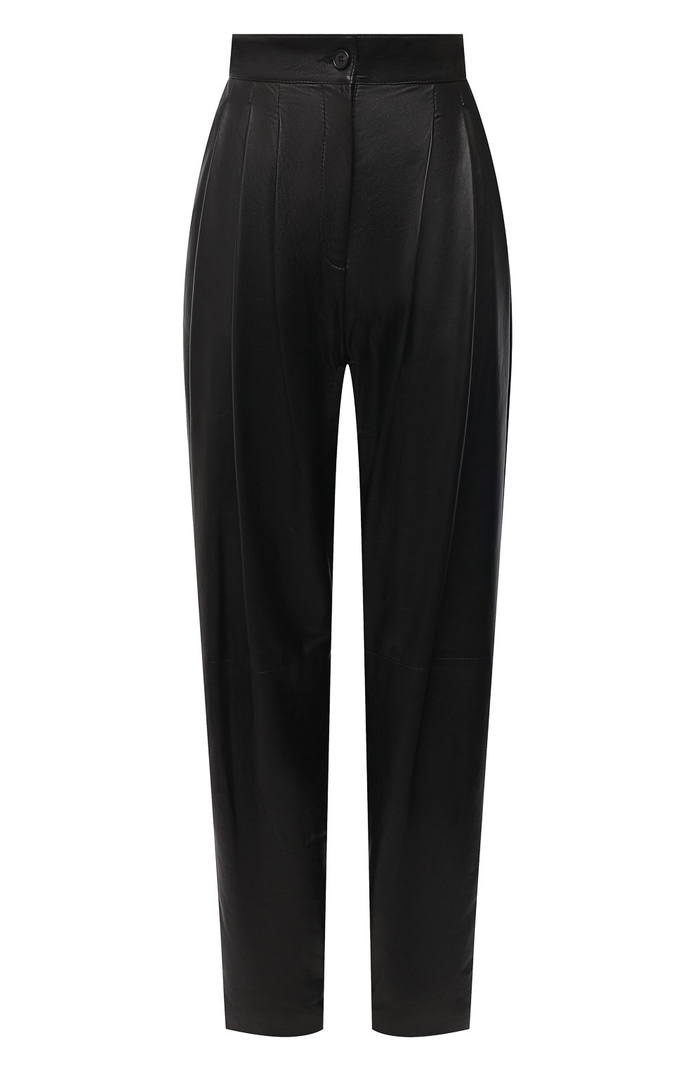 Кожаные брюки DOLCE & GABBANA черного цвета по цене 236500 руб., арт. FTBYEL/HULJ7, фото 1 Кожаные брюки DOLCE & GABBANA, арт. FTBYEL/HULJ7, фото 1