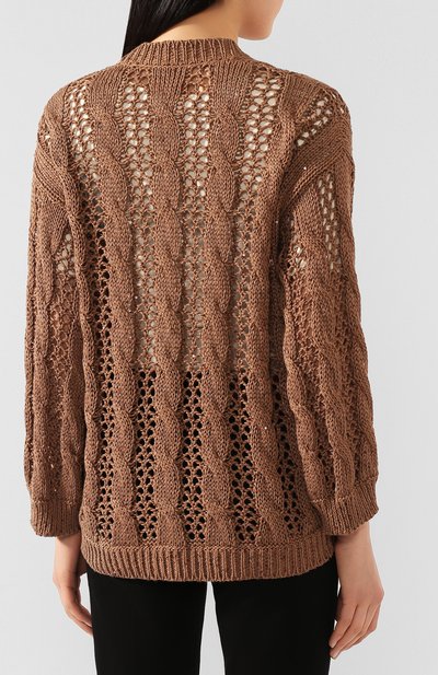 Кардиган из смеси хлопка и льна BRUNELLO CUCINELLI, арт. M70310316, фото 4