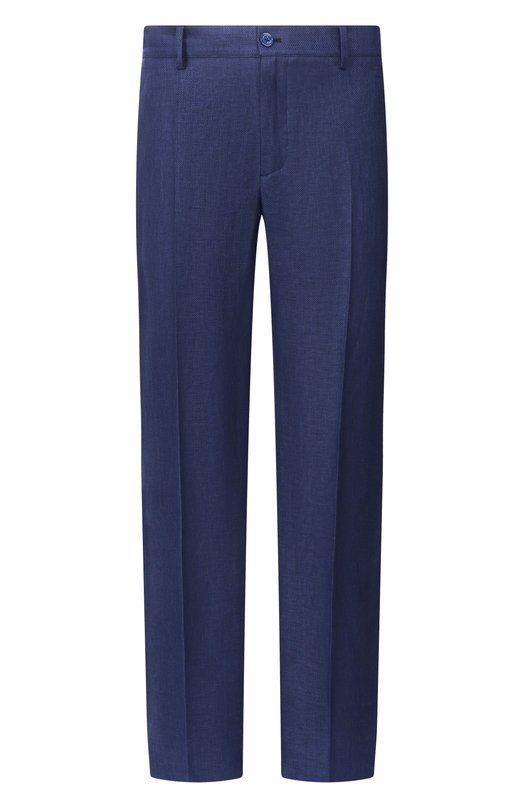 Брюки изо льна и кашемира Stefano Ricci M1T610001F/C167HA Синий M1T610001F/C167HA