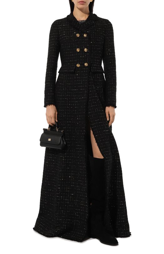 Пальто из хлопка и шерсти Giambattista Valli 24FWPVCA849B-08UBE Чёрный  24FWPVCA849B-08UBE Фото 2