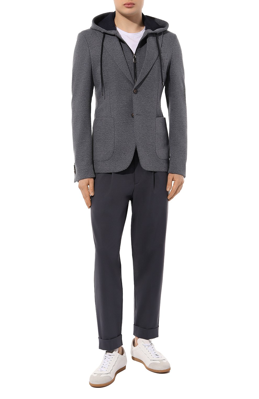 Брюки KITON темно-серого цвета по цене 96350 руб., арт. UPKN023K0623C10, фото 2 Брюки KITON, арт. UPKN023K0623C10, фото 2