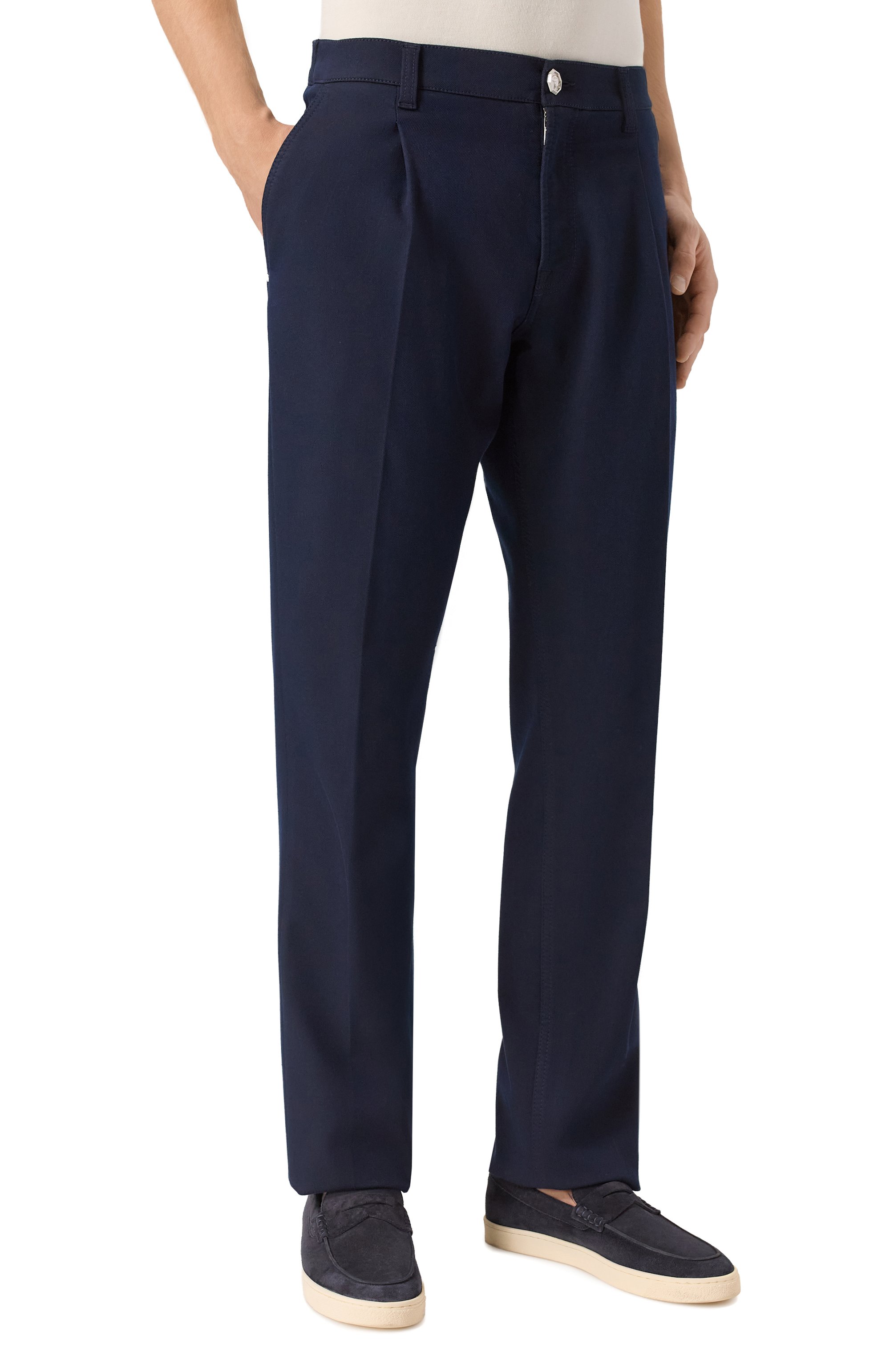 Брюки STEFANO RICCI темно-синего цвета по цене 170500 руб., арт. MFT53B1360/RT70BL, фото 3 Брюки STEFANO RICCI, арт. MFT53B1360/RT70BL, фото 3