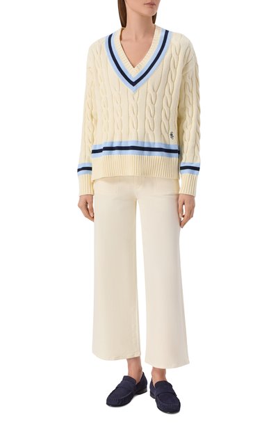 Хлопковый свитер SPORTY AND RICH, арт. WS01175302WH38, фото 2