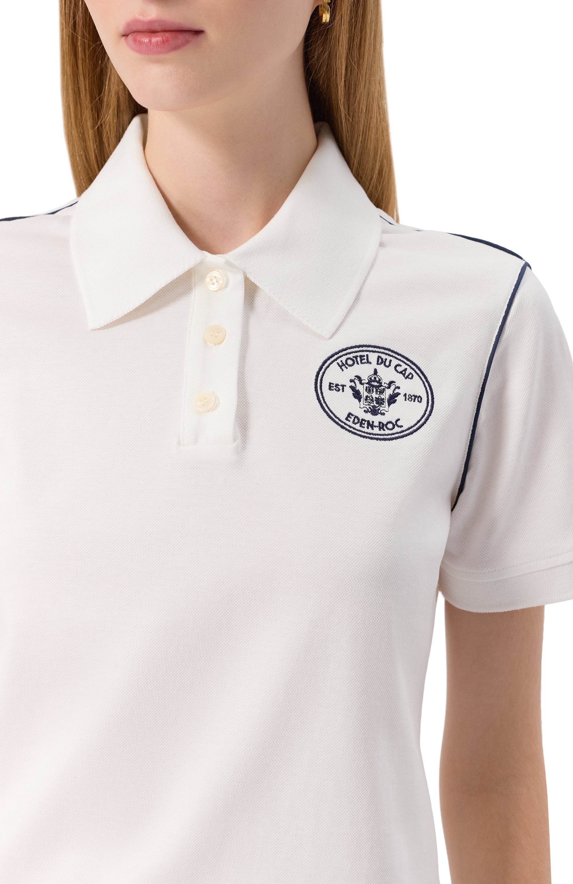 Хлопковое поло sporty & rich x hotel du cap-eden-roc SPORTY AND RICH, арт. T005760666WH50, фото 5