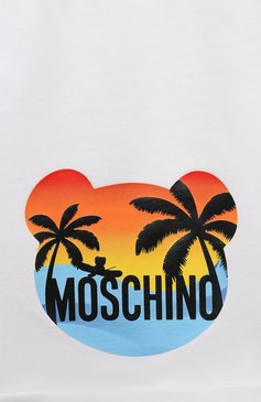 Детские хлопковые шорты MOSCHINO белого цвета, арт. HDQ01H/LDA13/10-14 | Фото 3 (Случай: Повседневный; Материал сплава: Проставлено; Нос: Не проставлено; Материал внешний: Хлопок; Ростовка одежда: 10 - 11 лет | 140 - 146см, 16 лет | 164 см, 12 лет | 152 см)