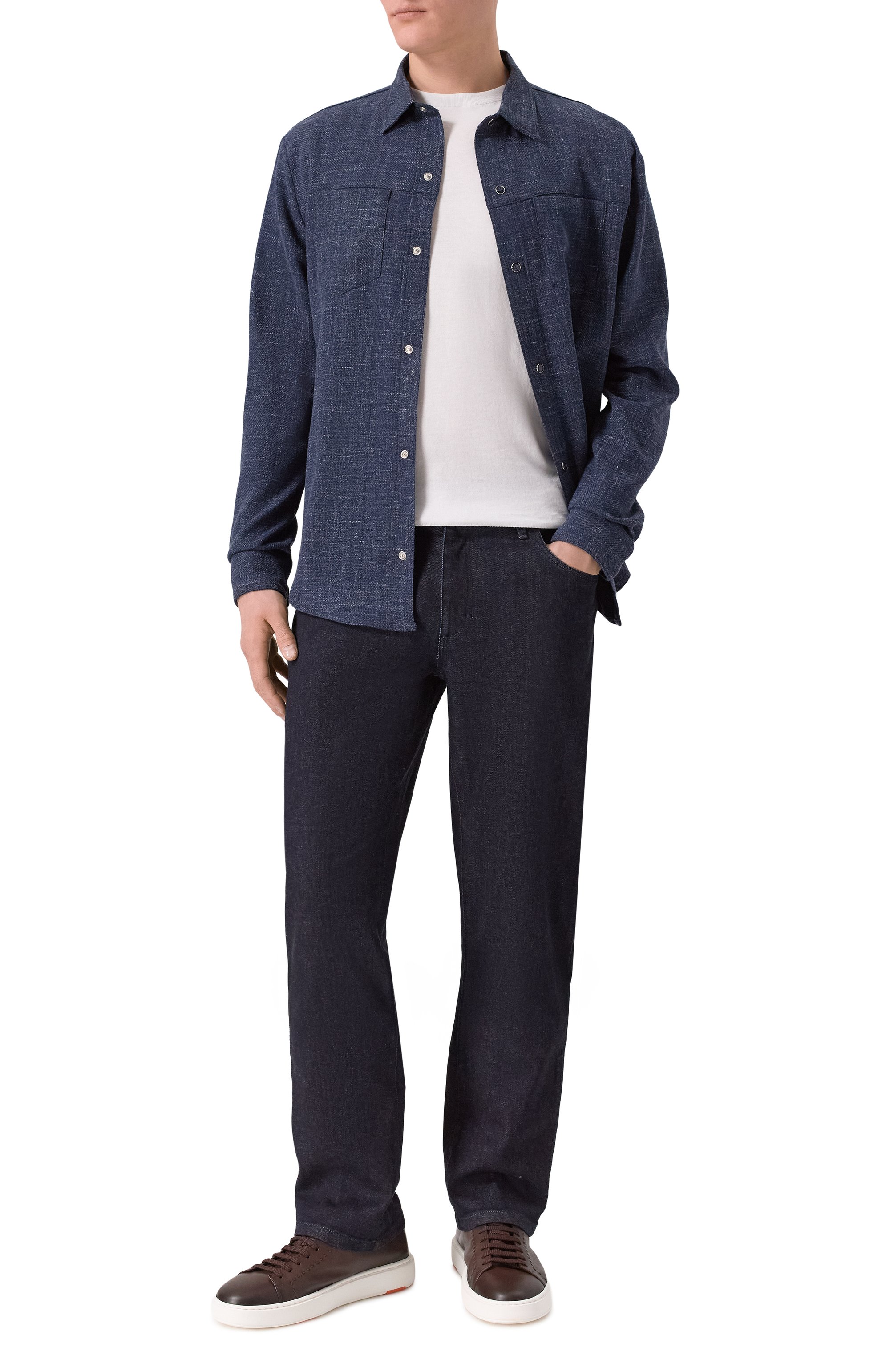 Рубашка из шерсти и кашемира MARCO PESCAROLO, арт. ZEUS/5326, фото 2