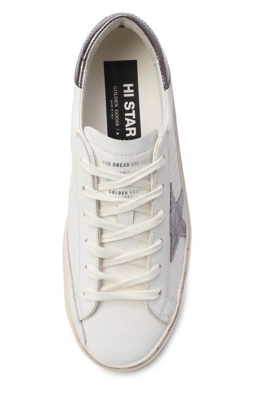 Кожаные кеды Hi Star Golden Goose Deluxe Brand GWF00118.F007865 Белый  GWF00118.F007865 Фото 6