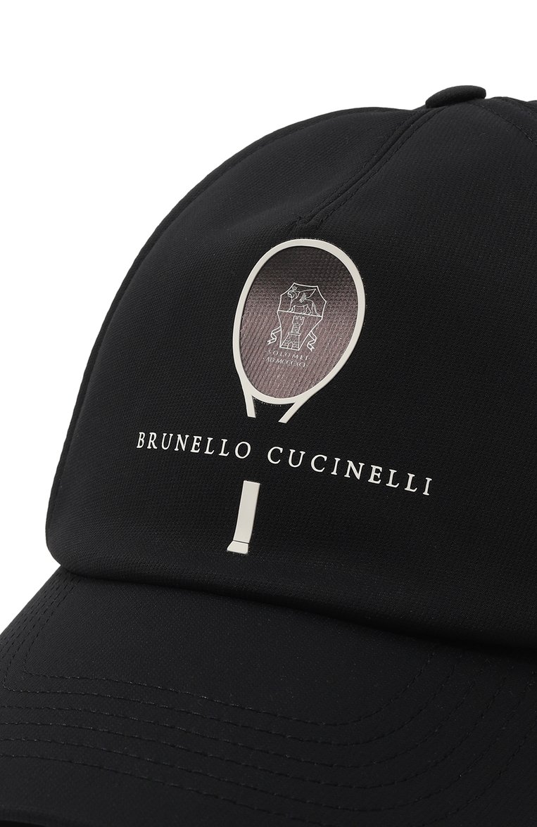 Мужская бейсболка BRUNELLO CUCINELLI темно-синего цвета, арт. MCAP9910T | Фото 4 (Материал сплава: Проставлено; Нос: Не проставлено; Материал: Синтетический материал, Текстиль)