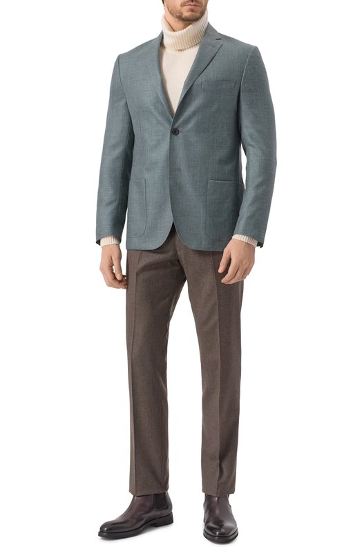 Пиджак из шерсти и шелка Corneliani 25X002-2518289 Голубой  25X002-2518289 Фото 3