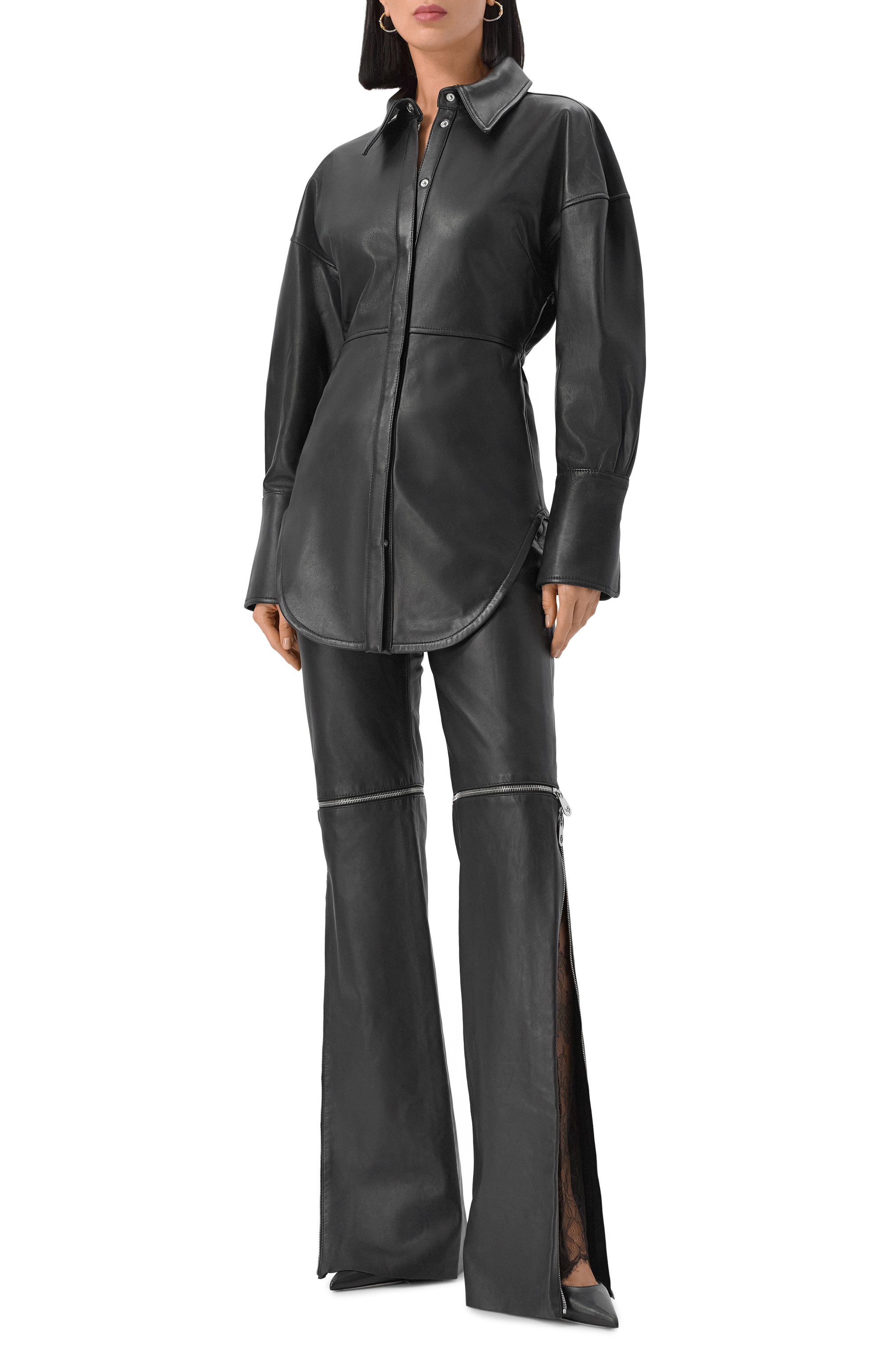 Кожаные брюки BLUMARINE, арт. 2L090A, фото 2