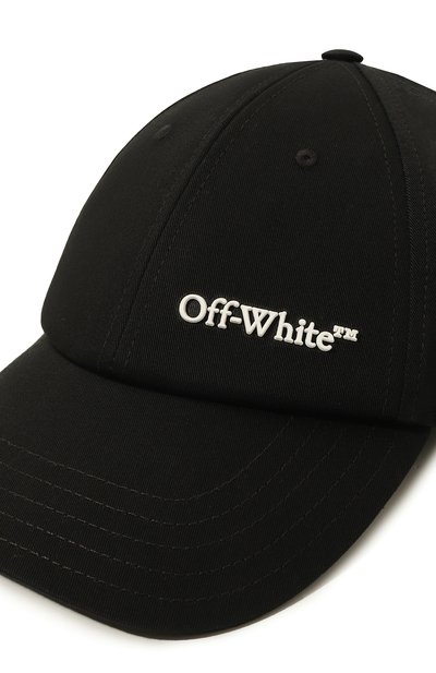 Хлопковая бейсболка OFF-WHITE черного цвета по цене 24600 руб., арт. 0MLB069F24FAB002, фото 3 Хлопковая бейсболка OFF-WHITE, арт. 0MLB069F24FAB002, фото 3