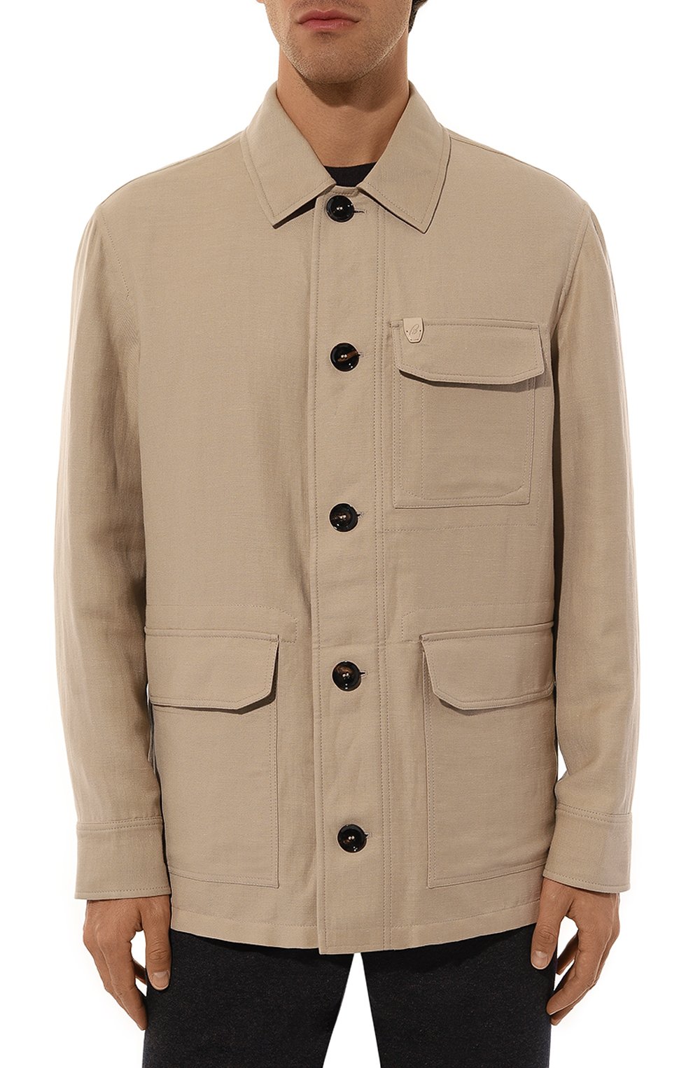 Куртка изо льна и шерсти BRIONI бежевого цвета по цене 423000 руб., арт. SGPQ0LPB106, фото 3 Куртка изо льна и шерсти BRIONI, арт. SGPQ0LPB106, фото 3