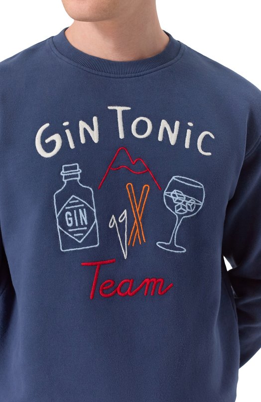 Хлопковый свитшот MC2 Saint Barth S0H0004-02645I/S0H0 N Синий  S0H0004-02645I/S0H0 N Фото 5