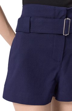 Женские шорты из вискозы MSGM синего цвета, арт. 3841MDB03X/257106 | Фото 5 (Драгоценные камни: Проставлено; Длина Ж (юбки, платья, шорты): Мини; Материал внешний: Вискоза; Материал сплава: Проставлено; Кросс-КТ: костюм; Стили: Кэжуэл)