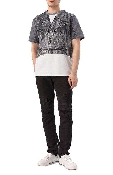 Мужские джинсы BALMAIN черного цвета, арт. EH1MG115/DF63 | Фото 2 (Драгоценные камни: Проставлено; Длина (брюки, джинсы): Стандартные; Материал внешний: Хлопок; Материал сплава: Проставлено)