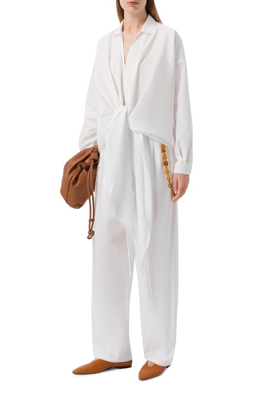 Хлопковые брюки Darkpark WTR36 FAC162/PHEBE-LIGHT C0TT0N P0PELINE WIDE-LEG Белый  WTR36 FAC162/PHEBE-LIGHT C0TT0N P0PELINE WIDE-LEG Фото 2