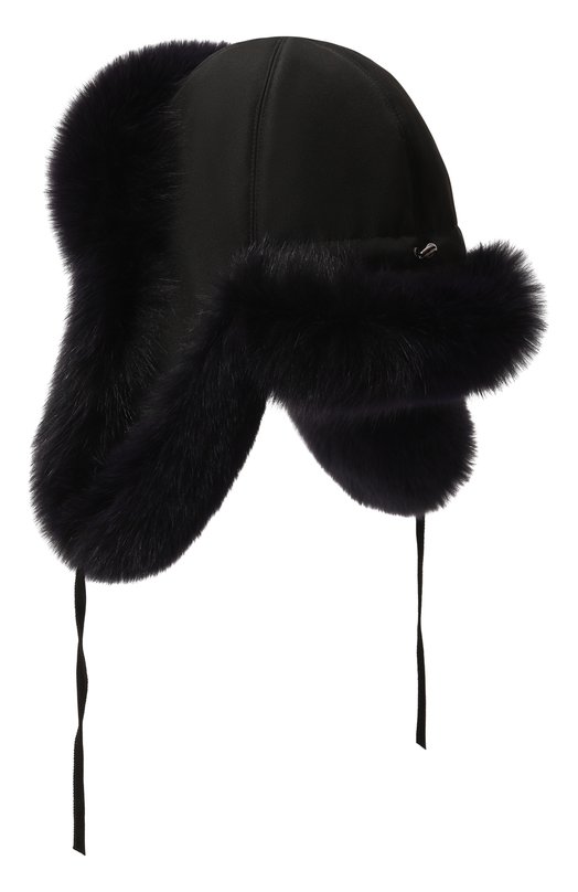 Шапка-ушанка с отделкой из меха песца FurLand 0001103310098600136 Фиолетовый  0001103310098600136 Фото 2