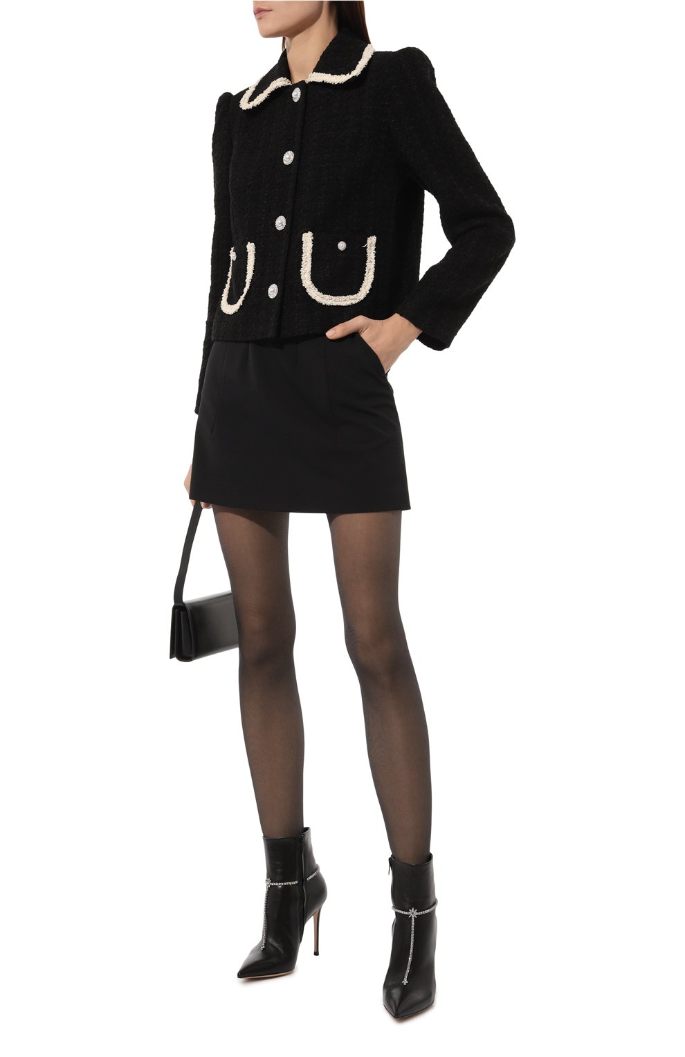 Кожаные ботильоны GIANVITO ROSSI черного цвета по цене 165500 руб., арт. G73136.15RIC.NAPNER0, фото 2 Кожаные ботильоны GIANVITO ROSSI, арт. G73136.15RIC.NAPNER0, фото 2