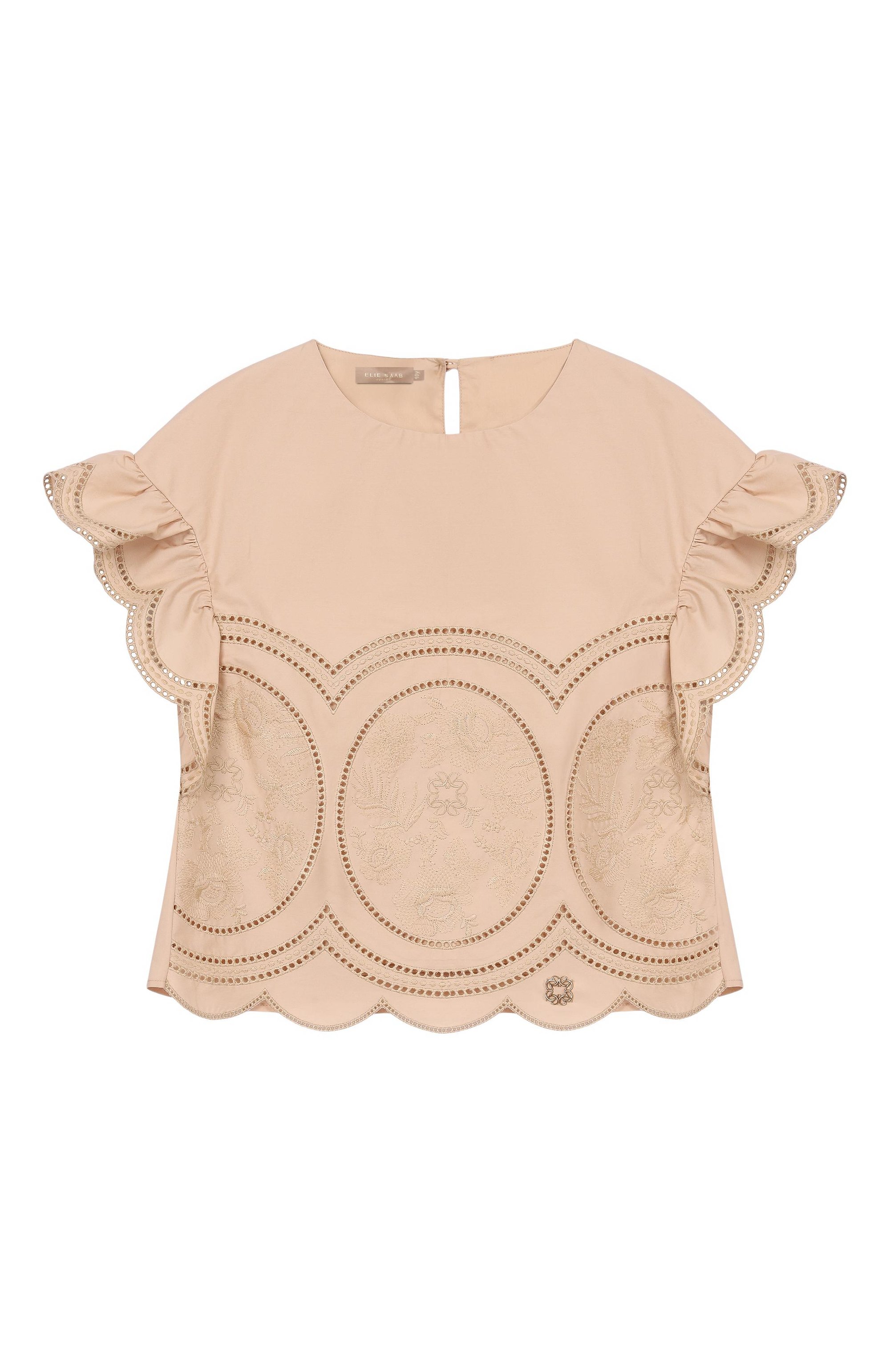 Хлопковый топ ELIE SAAB JUNIOR, арт. EFTP028 V1/TS0724 RIC05, фото 1