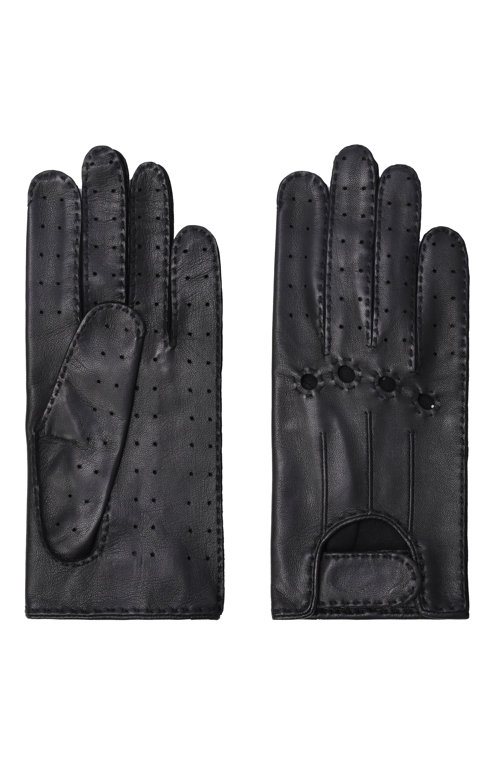 Кожаные перчатки KITON черного цвета по цене 69500 руб., арт. D62901K0537, фото 2 Кожаные перчатки KITON, арт. D62901K0537, фото 2